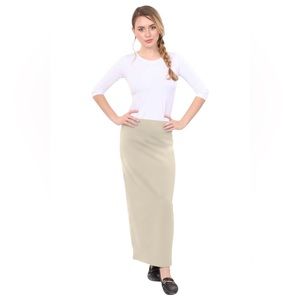 Kosher Casual Long Pencil Skirt - Beige